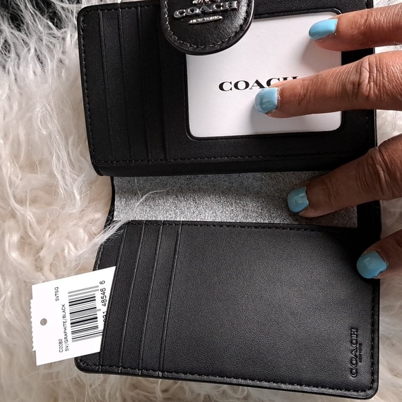 Coach NWTscMedium Corner Zip Wallet In Signature Canvas - Picture 8 of 9